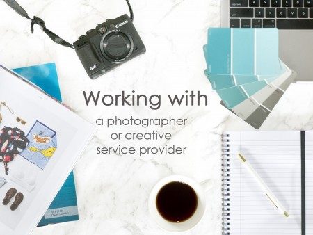 Working with a photographer or creative service provider